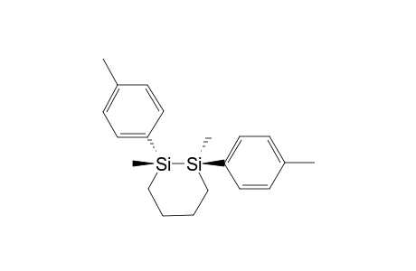 trans-1,2-Bis(p-methylphenyl)-1,2-dimethyl-1,2-disilacyclohexane