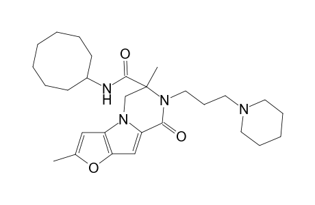 Furo[2',3':4,5]pyrrolo[1,2-a]pyrazine-6-carboxamide, N-cyclooctyl-5,6,7,8-tetrahydro-2,6-dimethyl-8-oxo-7-[3-(1-piperidinyl)propyl]-