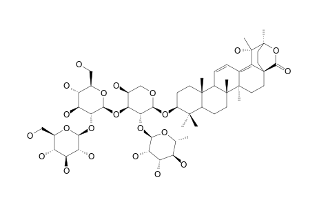 KUDINOSIDE-E;3-O-BETA-D-GLUCOPYRANOSYL-(1->2)-BETA-D-GLUCOPYRANOSYL-(1->3)-[ALPHA-L-RHAMNOPYRANOSYL-(1->2)]-ALPHA-L-ARABINOPYRANOSYL-ALPHA-KUDINLAC