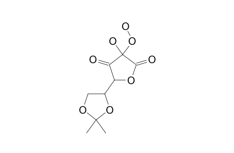 5-(2,2-dimethyl-1,3-dioxolan-4-yl)-3-hydroperoxy-3-hydroxy-tetrahydrofuran-2,4-quinone