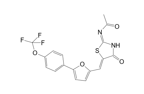 N-(4-Oxo-5-[5-(4-trifluoromethoxy-phenyl)-furan-2-ylmethylene]-thiazolidin-2-ylidene)-acetamide