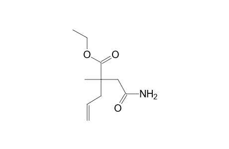 4-Pentenoic acid, 2-(2-amino-2-oxoethyl)-2-methyl-, ethyl ester, (.+-.)-