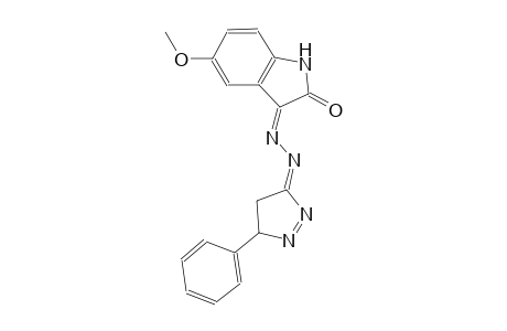 (3Z)-5-methoxy-3-[(2E)-2-(5-phenyl-4,5-dihydro-3H-pyrazol-3-ylidene)hydrazono]-1,3-dihydro-2H-indol-2-one
