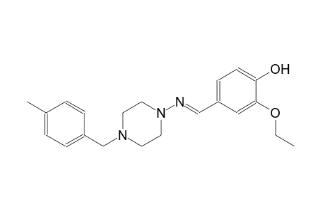 phenol, 2-ethoxy-4-[(E)-[[4-[(4-methylphenyl)methyl]-1-piperazinyl]imino]methyl]-