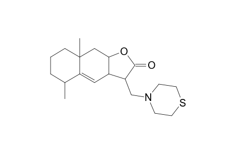 5,8a-dimethyl-3-(thiomorpholin-4-ylmethyl)-3,3a,5,6,7,8,9,9a-octahydrobenzo[f]benzofuran-2-one