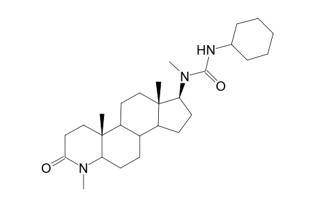 17.beta.-(Ureylene-N-methyl-N'-cyclohexyl)-4-methyl-4-aza-5-alpha.-androstan-3-one