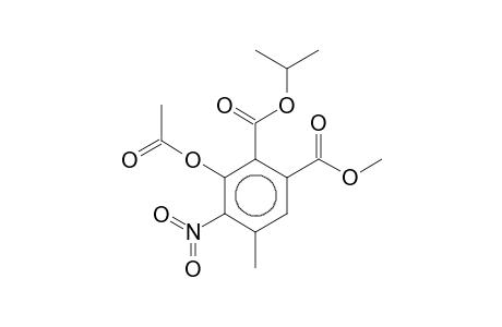 3-Acetoxy-5-methyl-4-nitro-phthalic acid, 2-isopropyl ester 1-methyl ester
