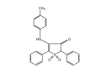 2,5-diphenyl-4-(p-toluidino)-3(2H)-thiophenone, 1,1-dioxide