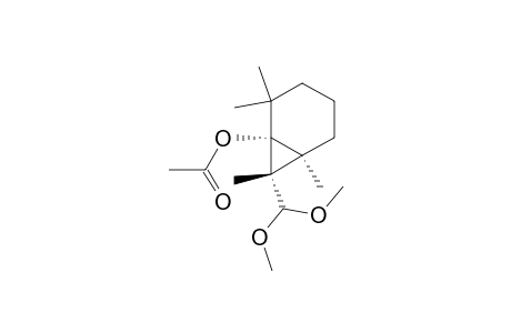 Bicyclo[4.1.0]heptan-1-ol, 7-(dimethoxymethyl)-2,2,6,7-tetramethyl-, acetate, (1.alpha.,6.alpha.,7.alpha.)-