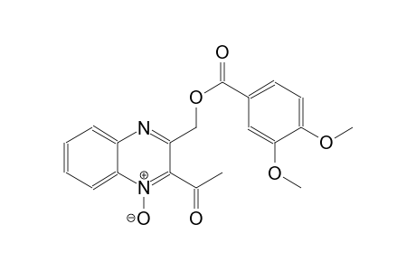 (3-acetyl-4-oxido-2-quinoxalinyl)methyl 3,4-dimethoxybenzoate