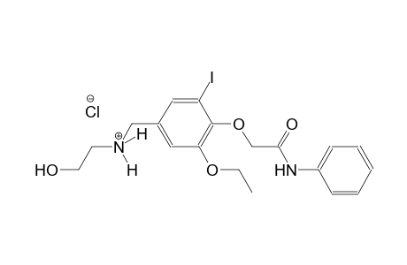 N-[4-(2-anilino-2-oxoethoxy)-3-ethoxy-5-iodobenzyl]-2-hydroxyethanaminium chloride