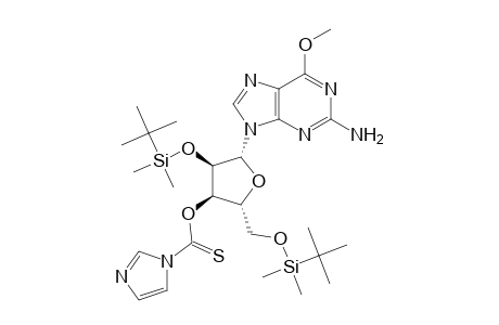 Guanosine, 2',5'-bis-O-[(1,1-dimethylethyl)dimethylsilyl]-6-O-methyl-, 3'-(1H-imidazole-1-carbothioate)
