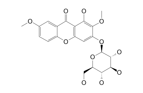 1-Hydroxy-2,7-dimethoxy-3-O-.beta.,D-glucopyranosylxanthone