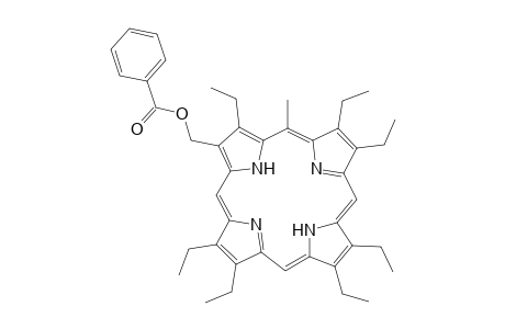 21H,23H-Porphine-2-methanol, 3,7,8,12,13,17,18-heptaethyl-.alpha.-methyl-, benzoate (ester)