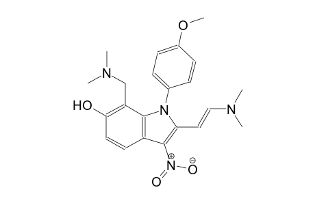 2-[(E)-2-(dimethylamino)ethenyl]-7-[(dimethylamino)methyl]-1-(4-methoxyphenyl)-3-nitro-1H-indol-6-ol
