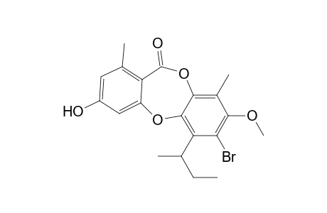 11H-Dibenzo[b,e][1,4]dioxepin-11-one, 7-bromo-3-hydroxy-8-methoxy-1,9-dimethyl-6-(1-methylpropyl)-