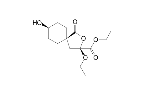 3-cis-Ethoxy-8-cis-hydroxy-5-rel-1-oxo-2-oxaspiro[4.5]decan-3-carboxylic acid-ethylester