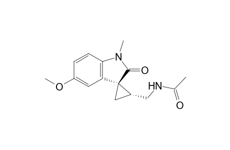 anti-N-{[(1R*,2R*)-5'-methoxy-1'-methyl-2'-oxo-1',2'-dihydrospiro[cyclopropane-1,3'-indol]-2-yl]methyl}acetamide