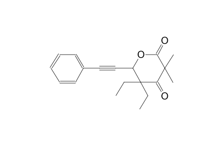 5,5-Diethyl-3,3-dimethyl-6-(phenylethynyl)dihydro-2H-pyran-2,4(3H)-dione