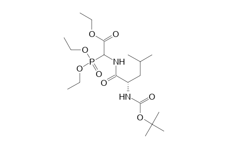 Ethyl 2-[(S)-2-tert-butyloxycarbonylamino-4-methylpentanoyl]amino-2-(diethoxyphosphoryl)acetate