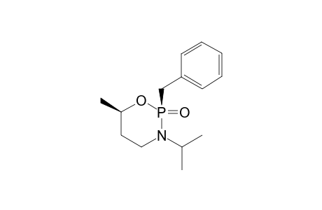 cis-(S)-(2l,6l)-6-Methyl-3-(1-methylethyl)-2-(phenylmethyl)-1,3,2-oxazaphosphorinane-2-oxide