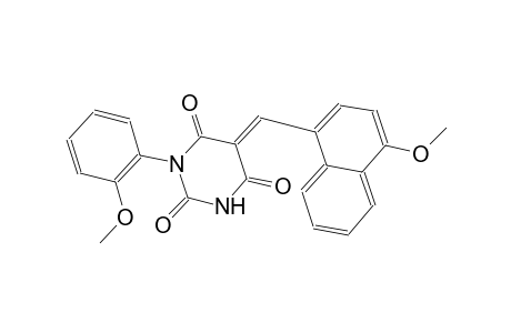 2,4,6(1H,3H,5H)-pyrimidinetrione, 5-[(4-methoxy-1-naphthalenyl)methylene]-1-(2-methoxyphenyl)-, (5E)-