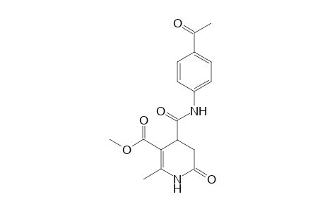 3-Pyridinecarboxylic acid, 4-[[(4-acetylphenyl)amino]carbonyl]-1,4,5,6-tetrahydro-2-methyl-6-oxo-, methyl ester