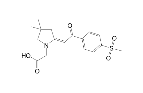 {4,4-Dimethyl-2-[2'-oxo-2'-(4"-<methanosulfonyl>phenyl)ethylidene]-pyrrolidin-1'-yl}acetic acid