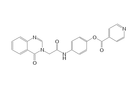 4-pyridinecarboxylic acid, 4-[[2-(4-oxo-3(4H)-quinazolinyl)acetyl]amino]phenyl ester