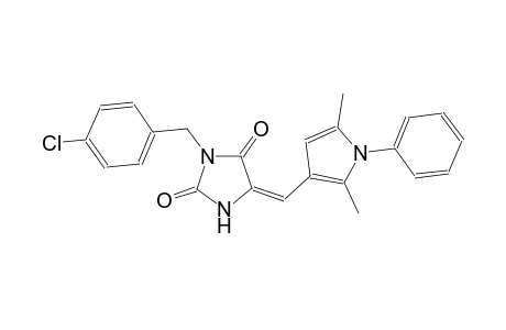 (5E)-3-(4-chlorobenzyl)-5-[(2,5-dimethyl-1-phenyl-1H-pyrrol-3-yl)methylene]-2,4-imidazolidinedione