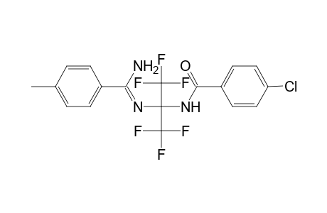 4-Chloro-N-[2,2,2-trifluoro-1-[(4-methyl-benzimidoyl)-amino]-1-trifluoromethyl-ethyl]-benzamide
