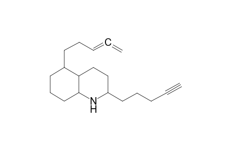 (cis)-2-(4'-Pentyn-1'-yl)-6-(penta-3",4"-dien-1"-yl)-decahydoquinoline