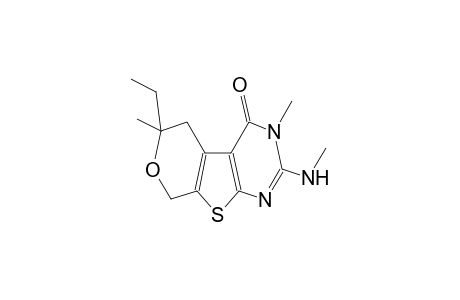 2-methylamino-3,6-dimethyl-6-ethyl-3,4,5,6-tetrahydro-8H-pyrano[4',3':4,5]thieno[2,3-d]pyrimidine
