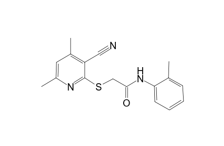 Acetamide, 2-(3-cyano-4,6-dimethylpyrid-2-yl)thio-N-(2-tolyl)-