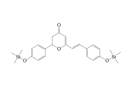 2-(4-Hydroxyphenyl)-6-[(E)-2-(4-hydroxyphenyl)ethenyl]-2,3-dihydropyran-4-one, 2tms