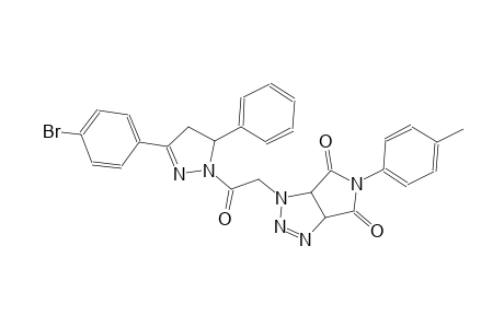 1-{2-[3-(4-bromophenyl)-5-phenyl-4,5-dihydro-1H-pyrazol-1-yl]-2-oxoethyl}-5-(4-methylphenyl)-3a,6a-dihydropyrrolo[3,4-d][1,2,3]triazole-4,6(1H,5H)-dione