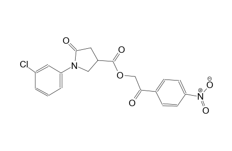 3-pyrrolidinecarboxylic acid, 1-(3-chlorophenyl)-5-oxo-, 2-(4-nitrophenyl)-2-oxoethyl ester