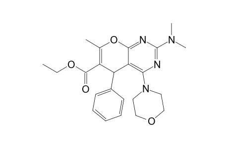 2-(dimethylamino)-7-methyl-4-(4-morpholinyl)-5-phenyl-5H-pyrano[2,3-d]pyrimidine-6-carboxylic acid ethyl ester