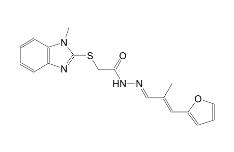 acetic acid, [(1-methyl-1H-benzimidazol-2-yl)thio]-, 2-[(E,2E)-3-(2-furanyl)-2-methyl-2-propenylidene]hydrazide