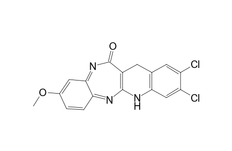 2,3-Dichloro-9-methoxy-5H,13H-quino[2,3-b][1,5]benzodiazepin-12-one