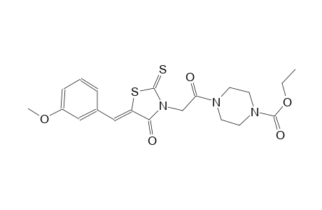 ethyl 4-{[(5Z)-5-(3-methoxybenzylidene)-4-oxo-2-thioxo-1,3-thiazolidin-3-yl]acetyl}-1-piperazinecarboxylate