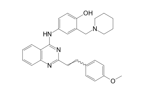 4-{[2-(p-methoxstyryl)-4-quinazolinyl]amino}-2-(piperidinomethyl)phenol
