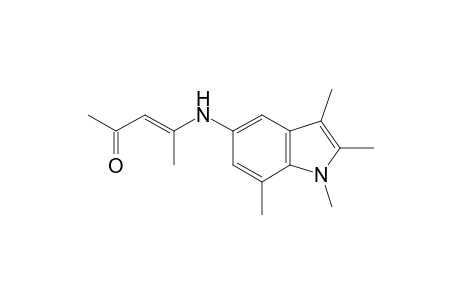 (3E)-4-[(1,2,3,7-tetramethyl-1H-indol-5-yl)amino]pent-3-en-2-one