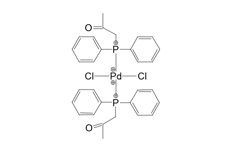 trans-Bis[(acetylmethyl)diphenylphosphino]dichloropalladium(II) complex
