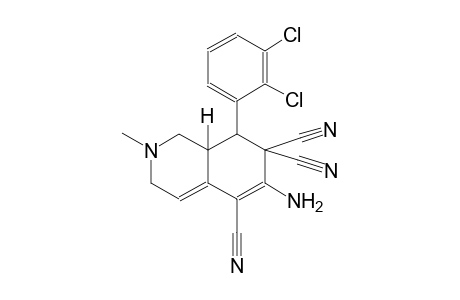 5,7,7(1H)-isoquinolinetricarbonitrile, 6-amino-8-(2,3-dichlorophenyl)-2,3,8,8a-tetrahydro-2-methyl-, (8S,8aS)-