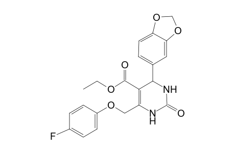 5-Pyrimidinecarboxylic acid, 4-(1,3-benzodioxol-5-yl)-6-[(4-fluorophenoxy)methyl]-1,2,3,4-tetrahydro-2-oxo-, ethyl ester