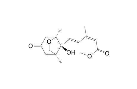 2,4-Pentadienoic acid, 5-(8-hydroxy-1,5-dimethyl-3-oxo-6-oxabicyclo[3.2.1]oct-8-yl)-3-methyl-, methyl ester, [1.alpha.,5.alpha.,8S*(2Z,4E)]-(.+-.)-