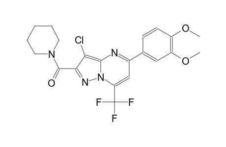 pyrazolo[1,5-a]pyrimidine, 3-chloro-5-(3,4-dimethoxyphenyl)-2-(1-piperidinylcarbonyl)-7-(trifluoromethyl)-