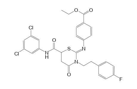 ethyl 4-({(2Z)-6-[(3,5-dichloroanilino)carbonyl]-3-[2-(4-fluorophenyl)ethyl]-4-oxotetrahydro-2H-1,3-thiazin-2-ylidene}amino)benzoate