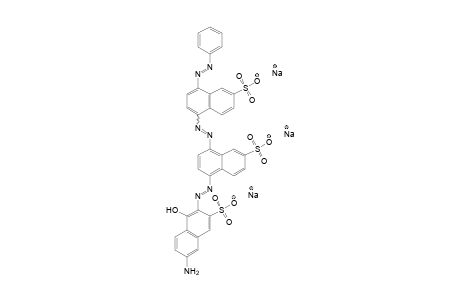 2-Naphthalenesulfonic acid, 5-[(6-amino-1-hydroxy-3-sulfo-2-naphthalenyl)azo]-8-[[4-(phenylazo)-6-sulfo-1-naphthalenyl]azo]-, trisodium salt